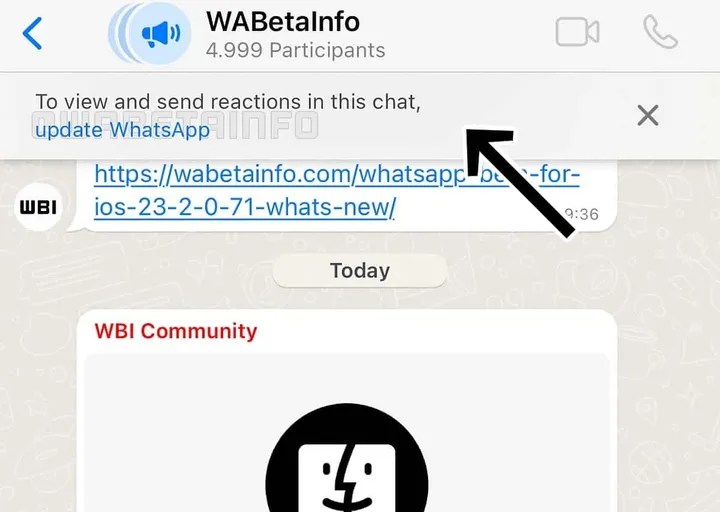 whatsapp community group reactions wabetainfo 1675087435512