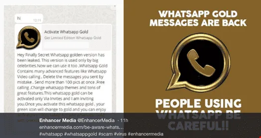 whatsapp gold scam