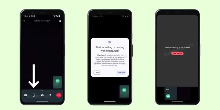 whatsapp screen sharing feature