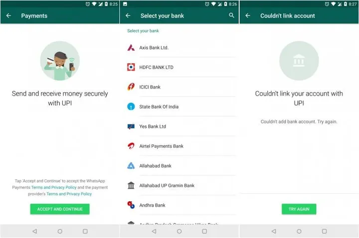 whatsapp upi payments