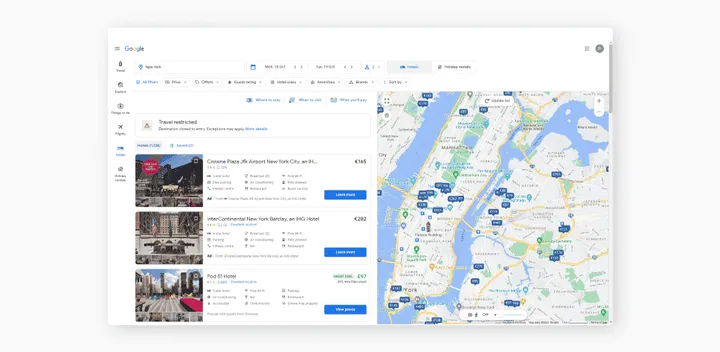 while booking a hotel