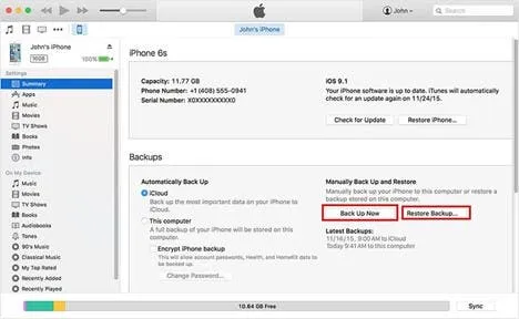 whtsapp backup transfer through itunes