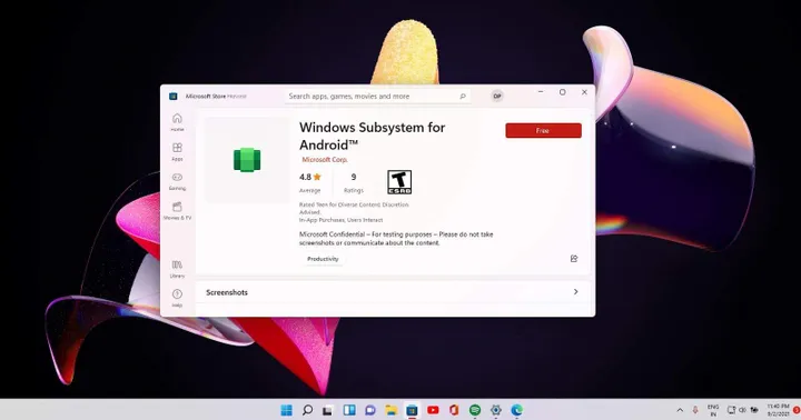 windows 11 android subsystem wsa