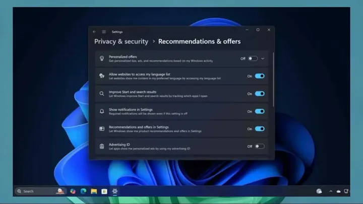 windows 11 ayarlar oneriler ve teklifler