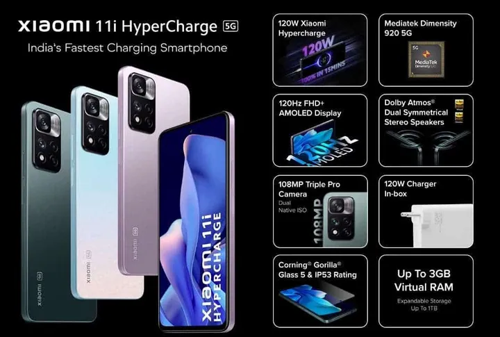 xiaomi 11i hypercharge features