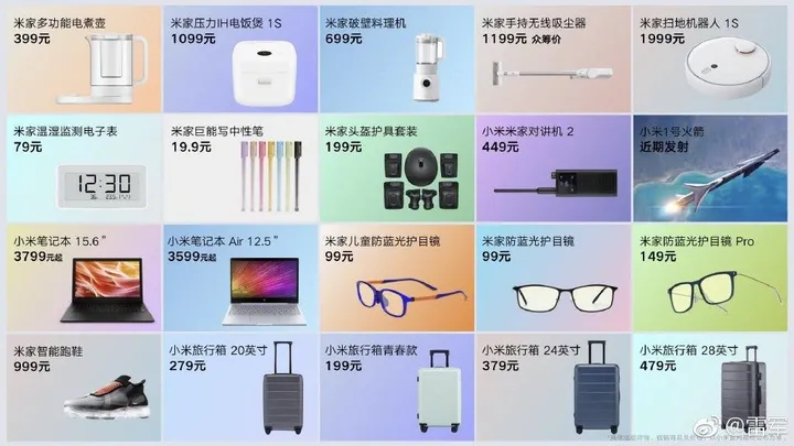 xiaomi 20 new products