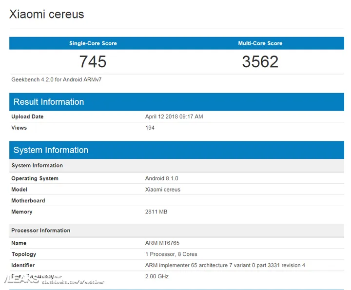 xiaomi cereus