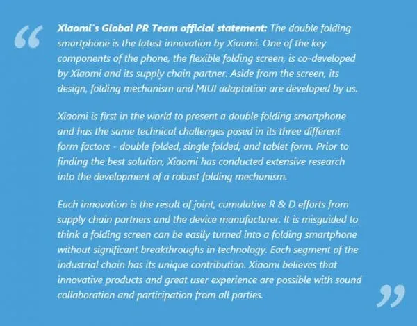 xiaomi foldable phone