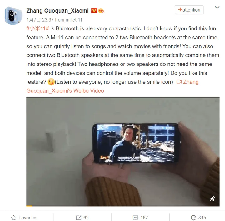 xiaomi mi 11 bluetooth connection