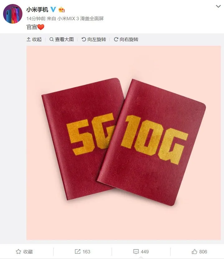 xiaomi mi mix 3 5g