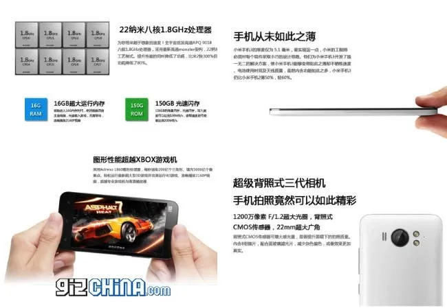 xiaomi mi3 concept specification