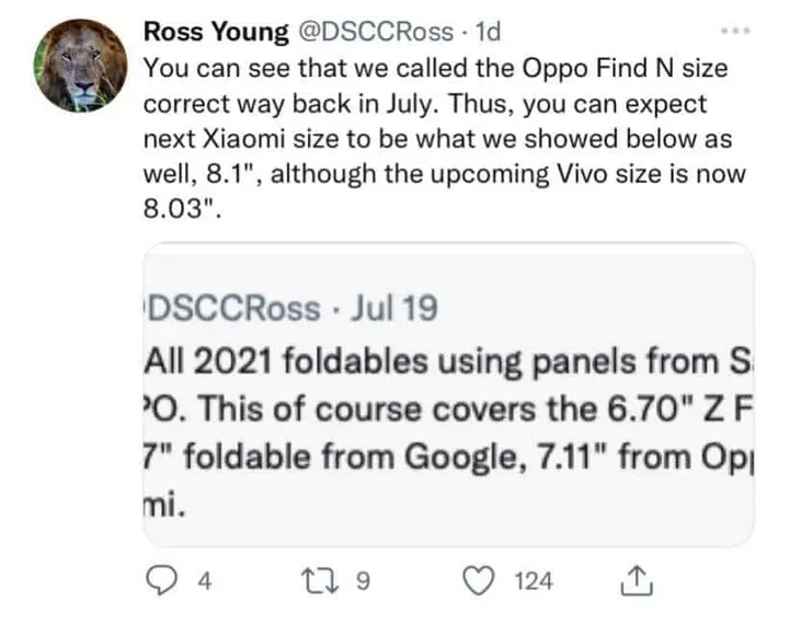 xiaomi mix fold 2 screen size