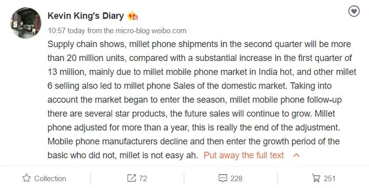 xiaomi q2 sales