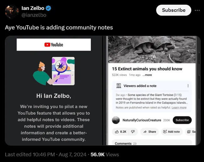 youtube is adding community notes 1