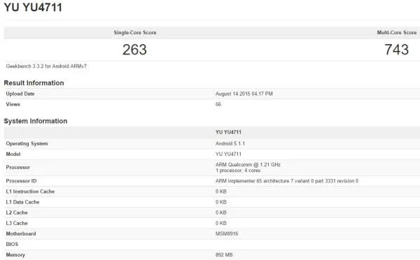 yu 4711 benchmark 2