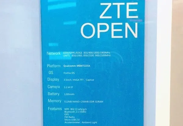 zte open firefox os specification