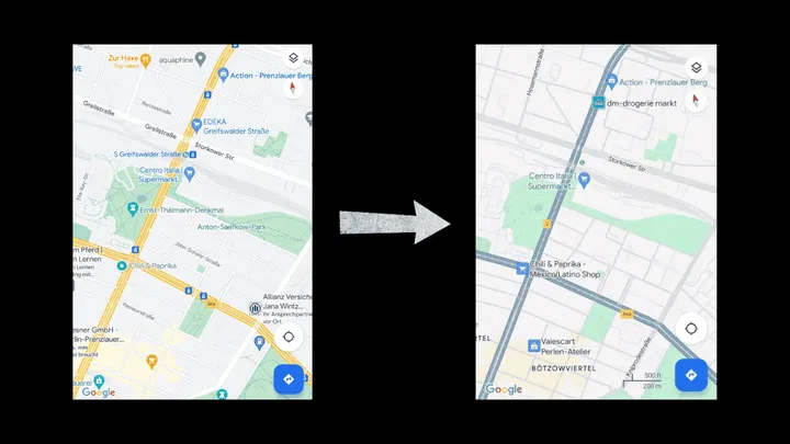 google maps color