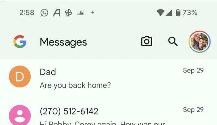 google messages camera1