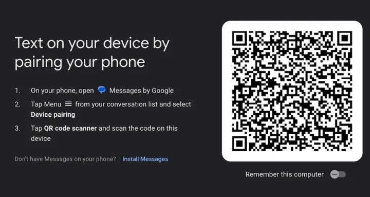 google messages pairing1