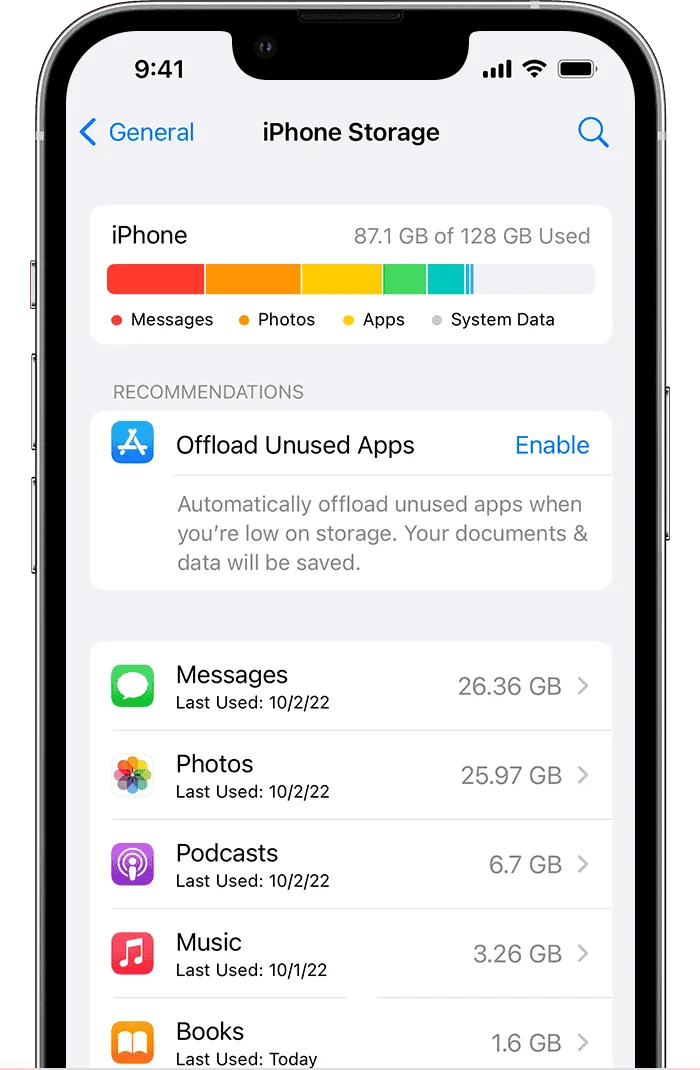ios 16 iphone 13 pro settings general iphone storage