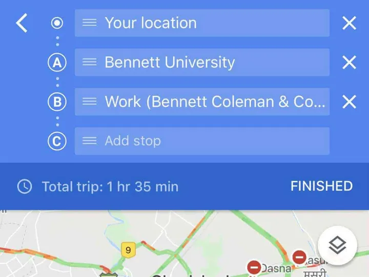 multiple stops