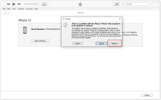restoring iphone stuck in bootloop