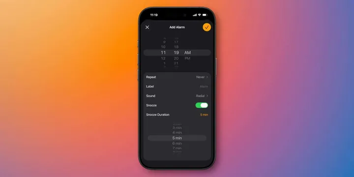 ios 26 snooze alarm clock