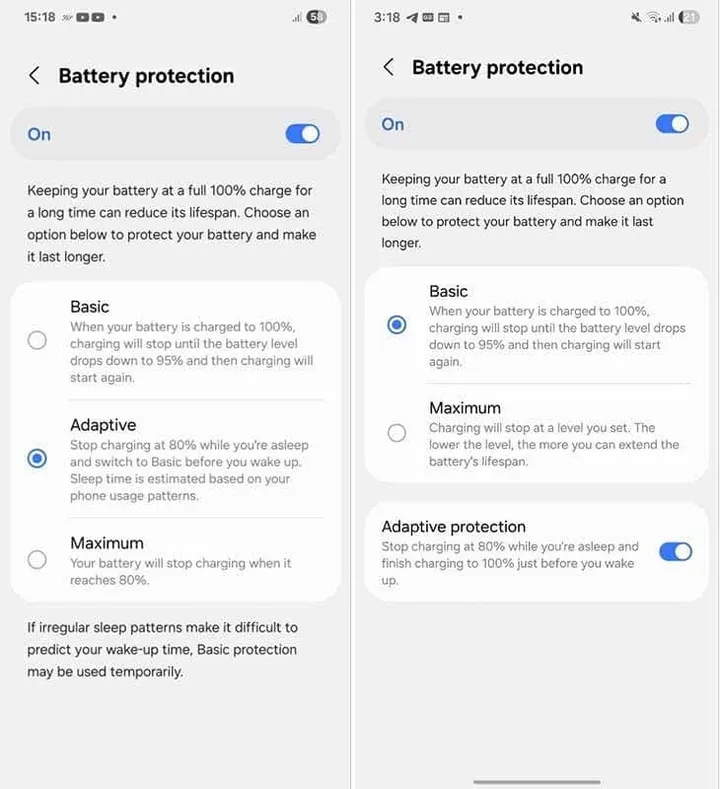 Samsung battery protection