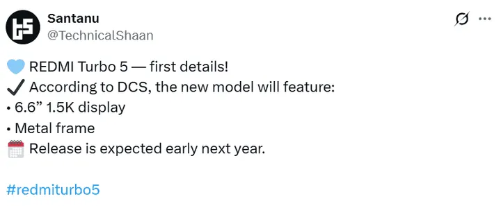 Xiaomi Redmi Turbo 5