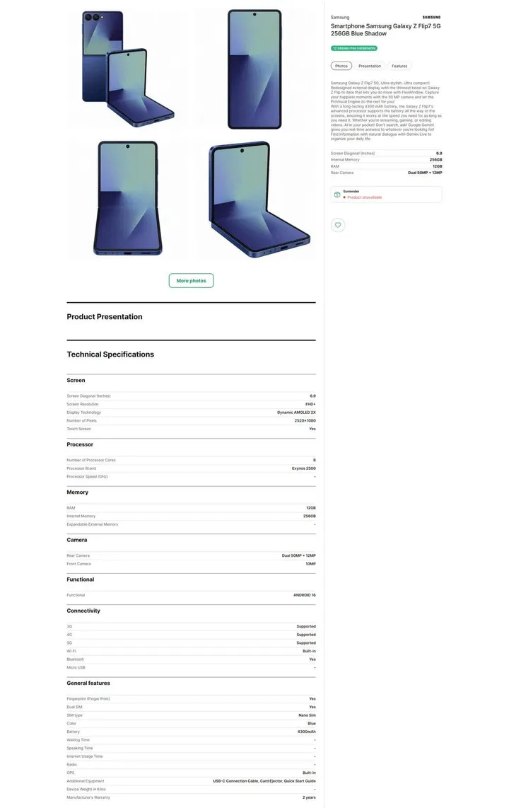 Samsung Galaxy Z Fold 7, Flip 7, and Flip 7 FE leak reveals specs, prices, and surprises