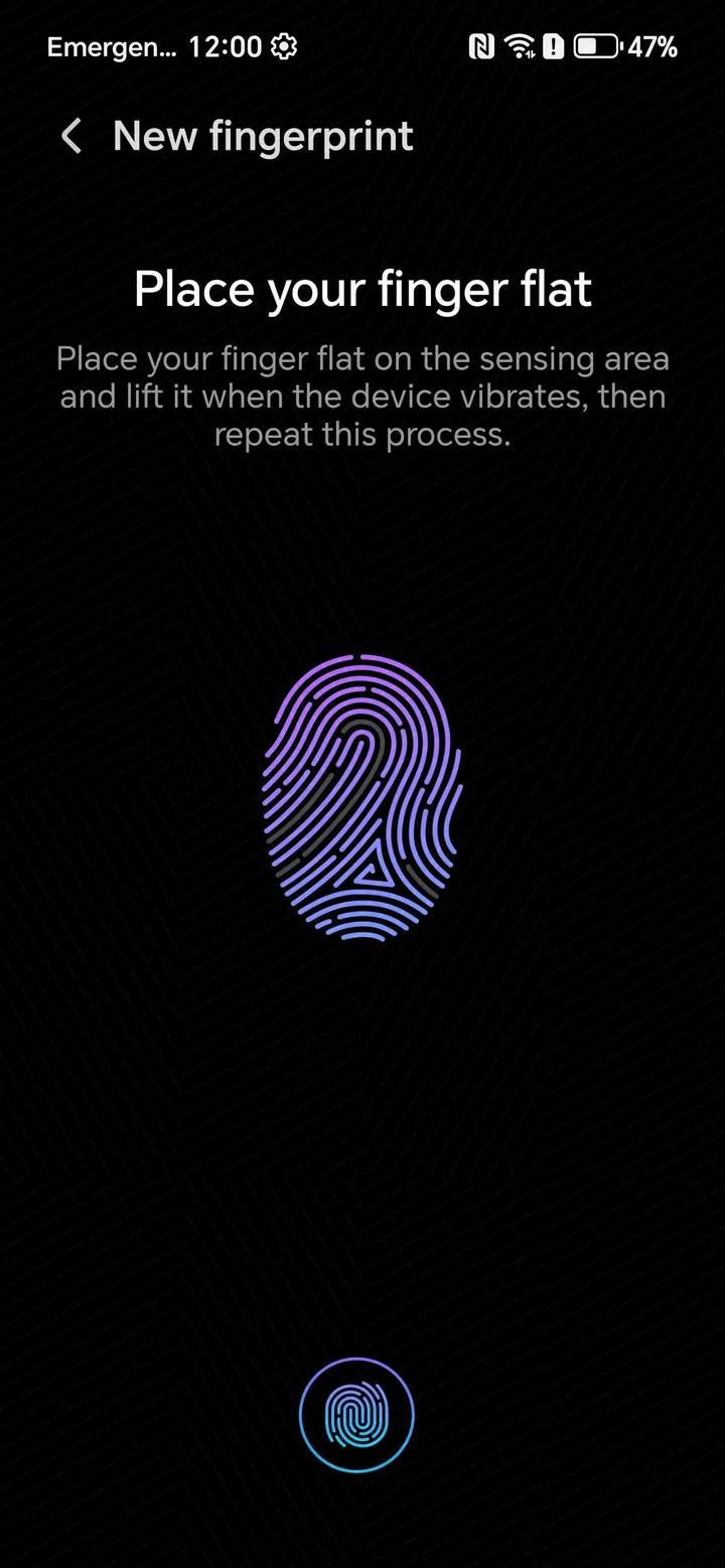 screenshot 20250516 120004 com android settings fingerprintscreenenrollactivity