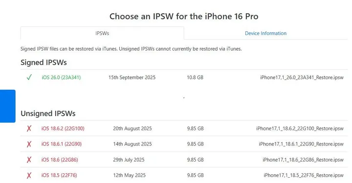 iPhone-16-Pro-IPSW-files
