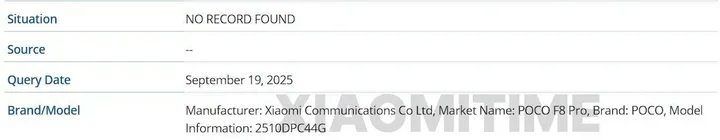 POCO-F8-Pro-IMEI-record