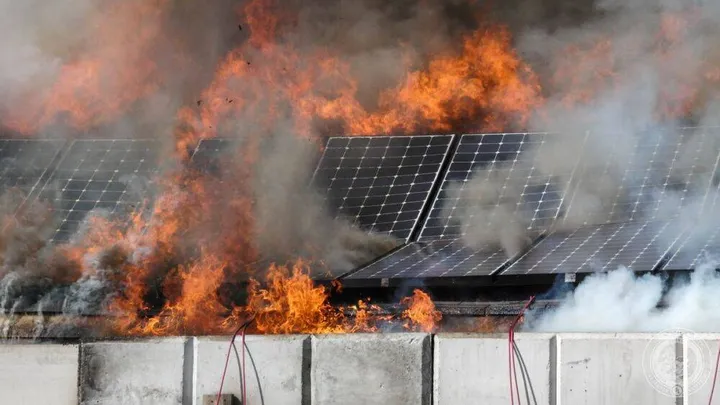 solar panel fire