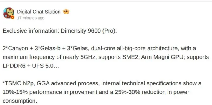 MediaTek-Dimensity-9600-Pro-Core-Specs-and-Performance-leak