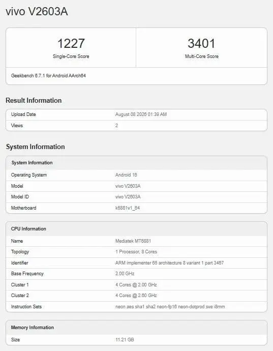 Vivo_V2603A_Geekbech_1786196455327