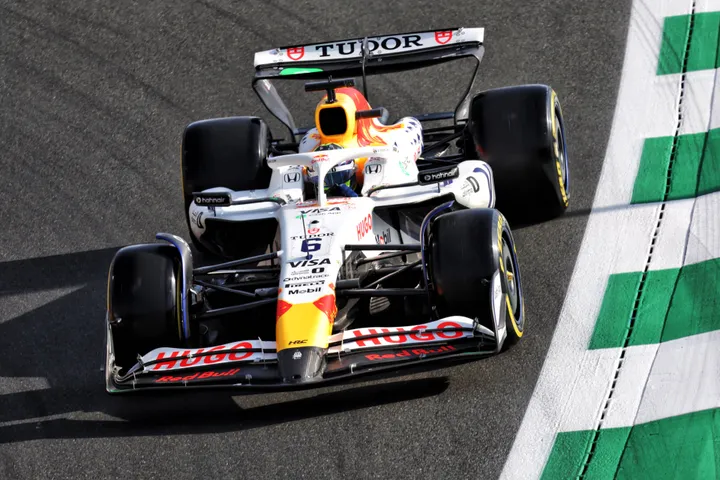 Isack Hadjar in action during the race weekend in Saudi Arabia.