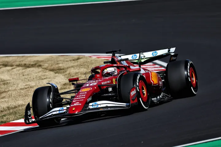Leclerc during FP2 at Suzuka