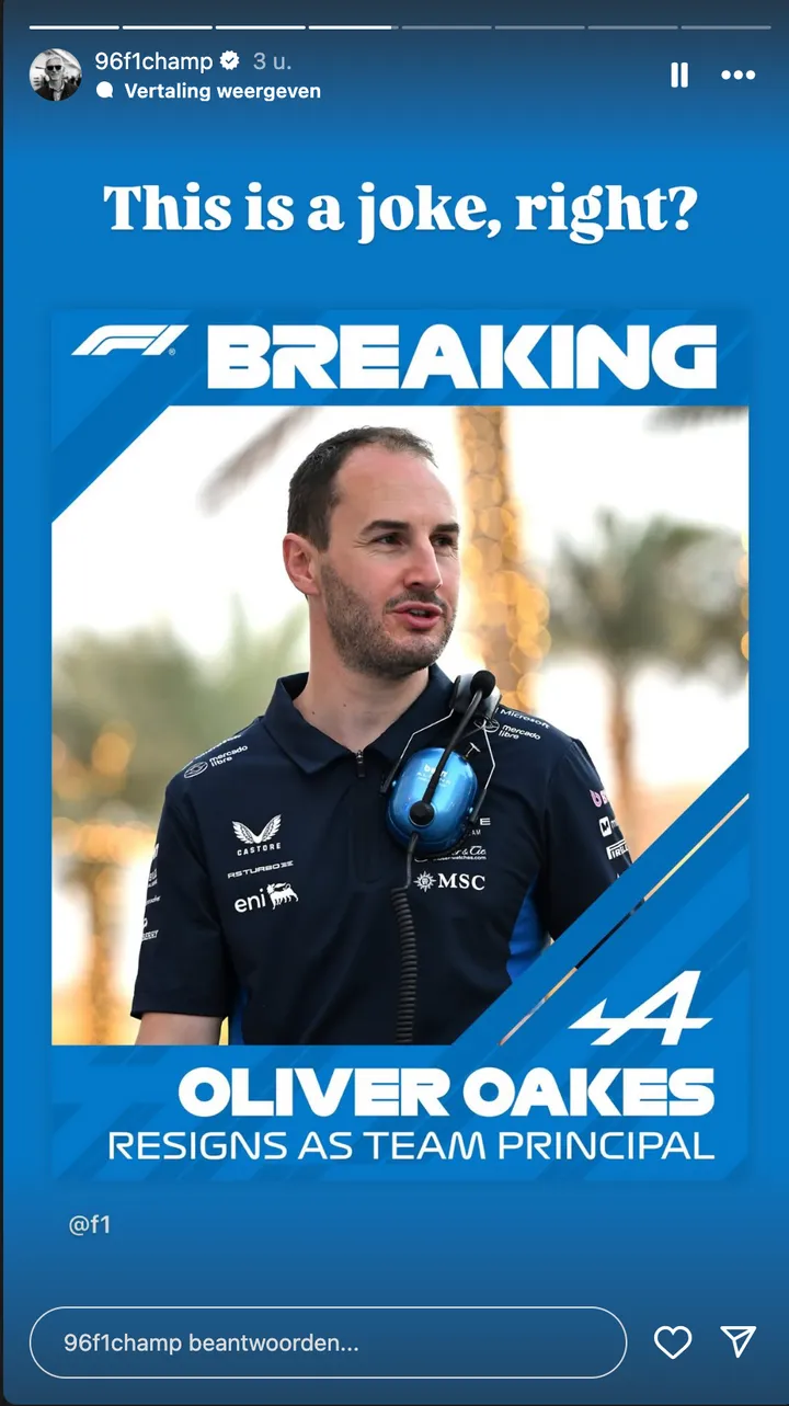 Hill reacts to Oakes' departure from Alpine