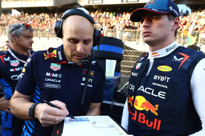 Max Verstappen and Gianpiero Lambiase