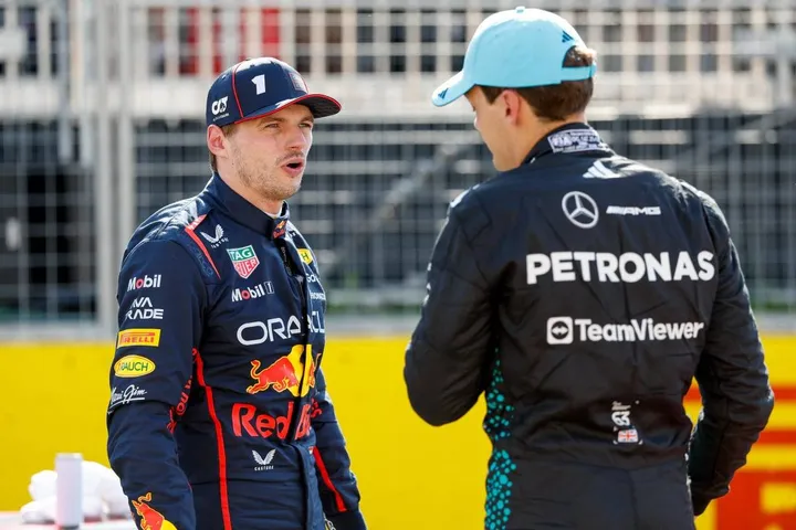 Max Verstappen, George Russell