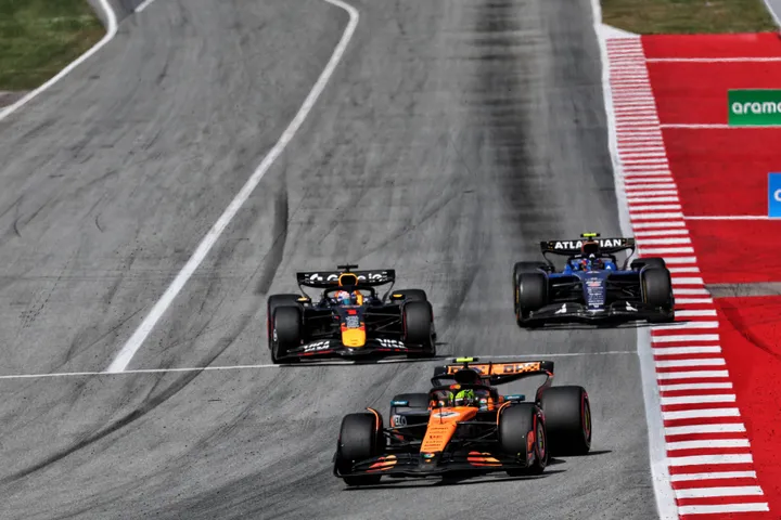 Lando Norris during the 2025 Spanish Grand Prix in Barcelona, Spain