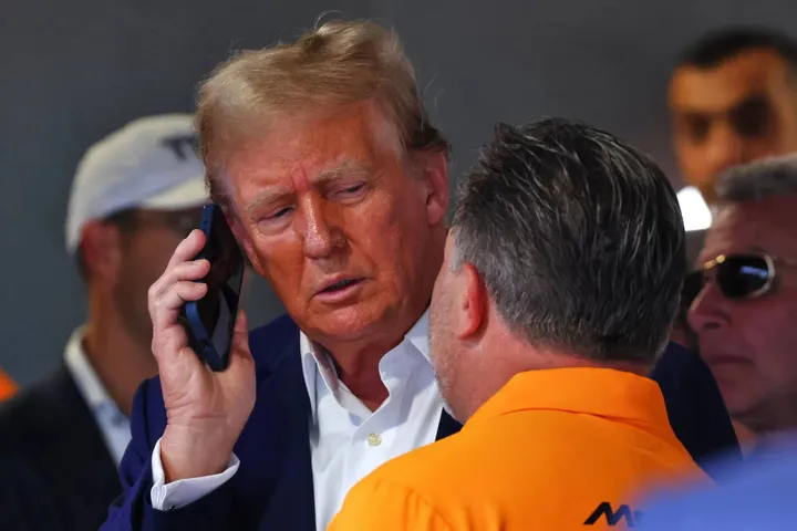Donald Trump and McLaren's CEO Zak Brown