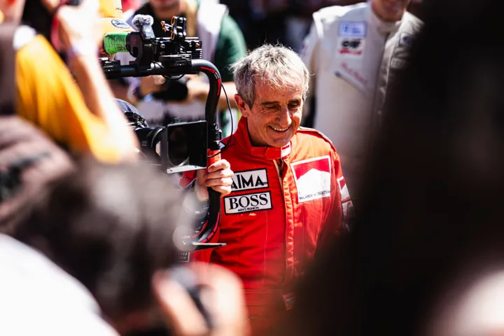 Prost afgebeeld op het Goodwood Festival of Speed
