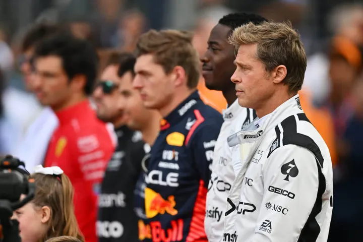 brad pitt with max verstappen