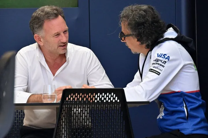 Christian Horner and Laurent Mekies
