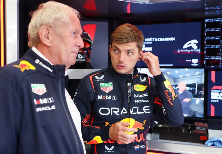 Helmut Marko and Max Verstappen