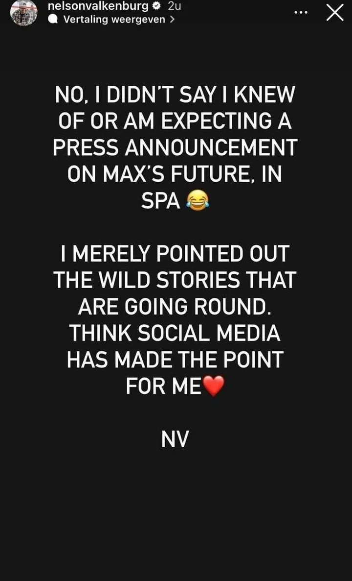 Nelson Valkenburg over gerucht Verstappen en Mercedes