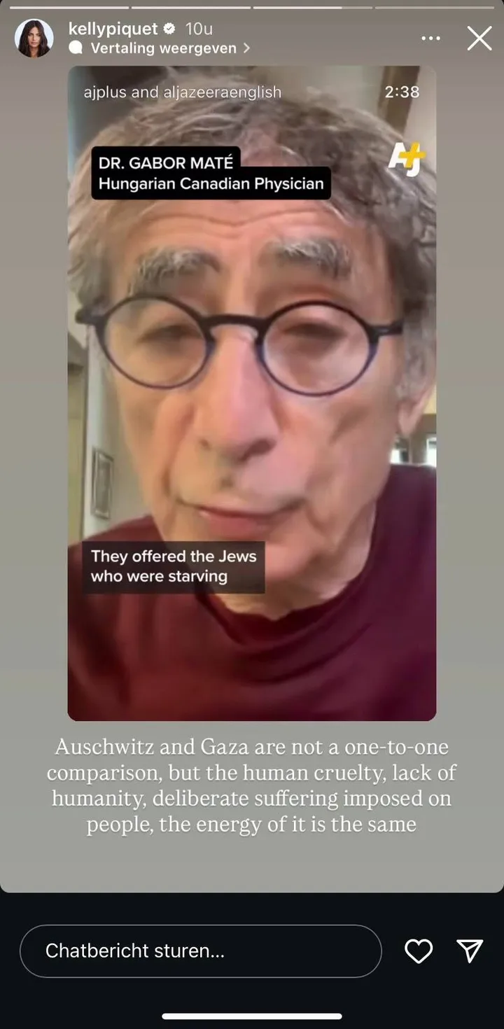 Insta Kelly Piquet Gaza 3