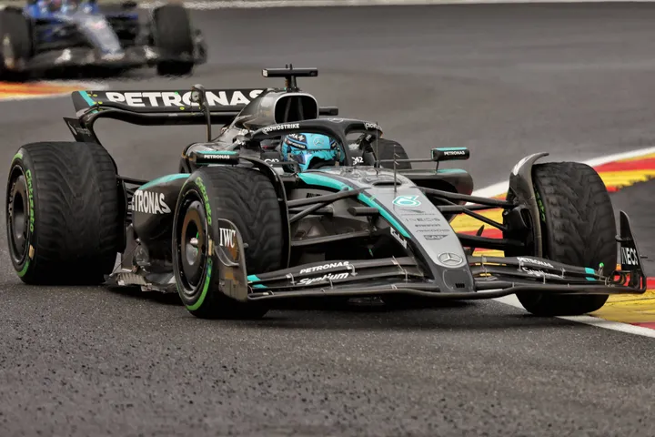 Russell bij de Belgische GP